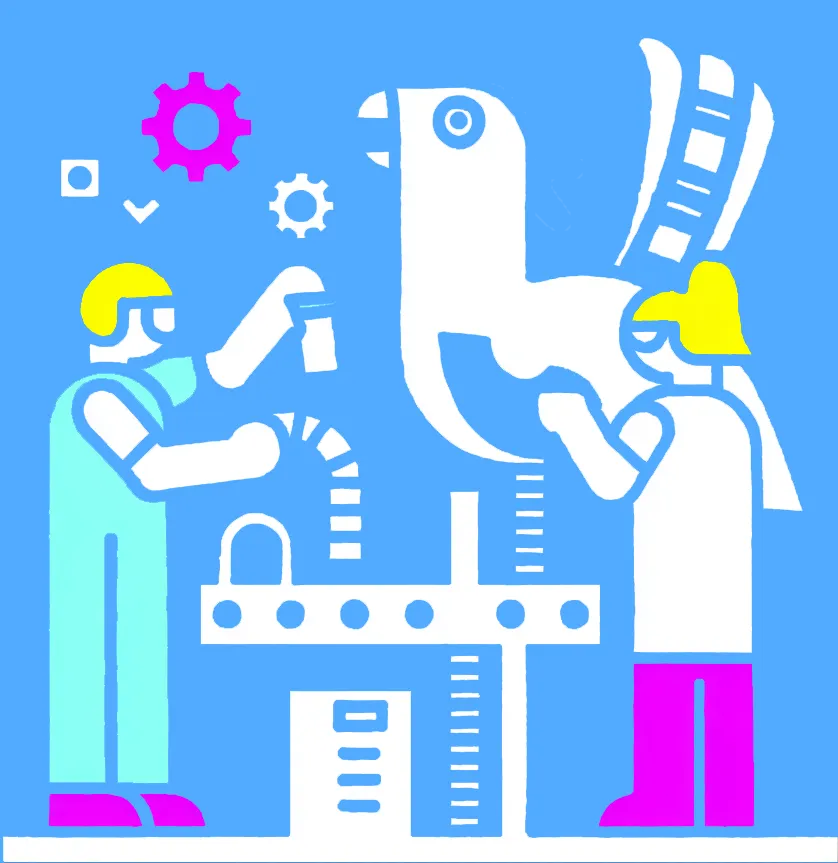 Abstract painting of a laboratory